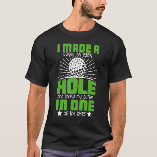 Golfing Hål i en Golf Pun Golfer Gag 2 T Shirt