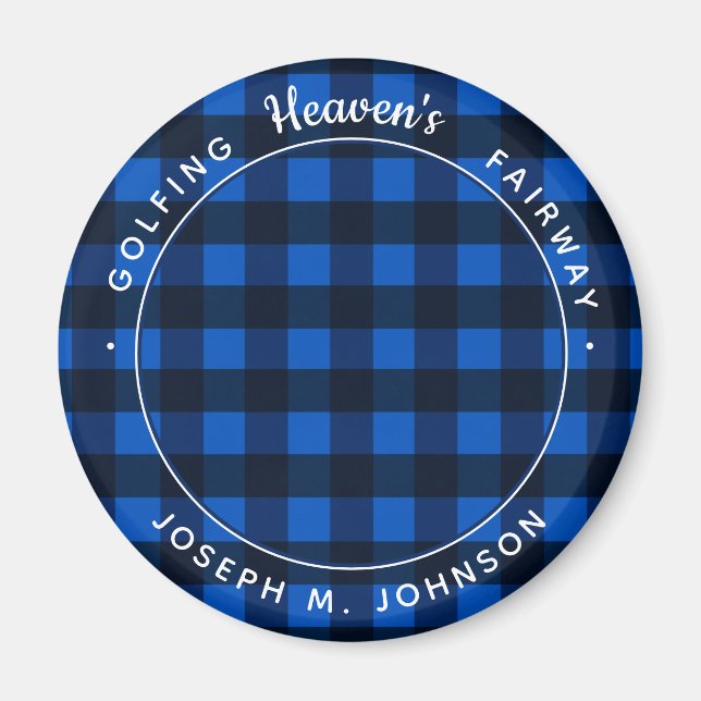 Golfing Heaven's Fairway Photo Golf Memorial Magnet (Framsidan)