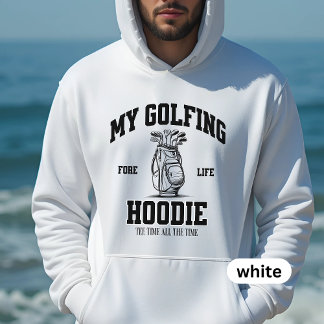 Golfing hoodie för manar, gåva till golf älskare,