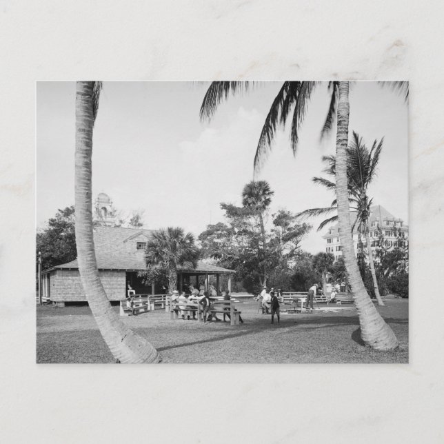 Golfing i Handflatan Beach, 1904 Vykort (Framsida)