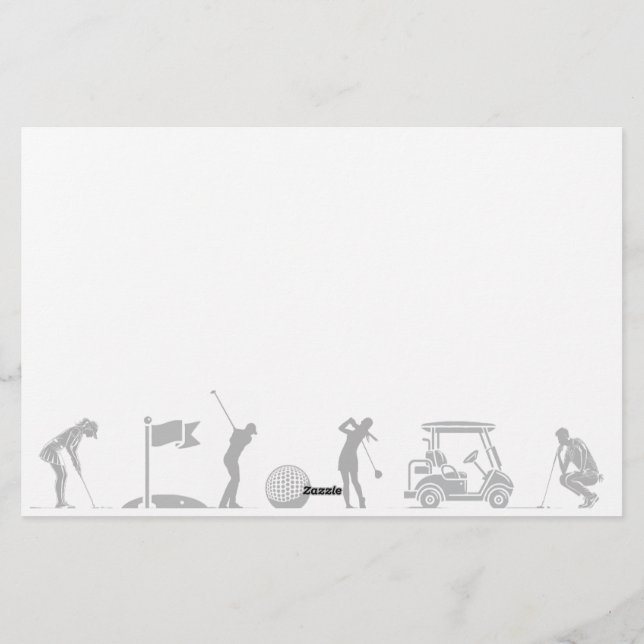 Golfing Journey: Från Tee till Grönt Brevpapper (Baksida)