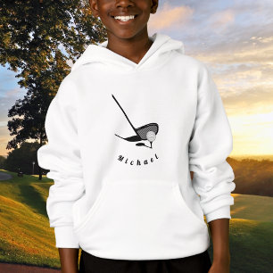 Golfing Klubb & Boll Elegant Sports Theme Namn Coo T Shirt