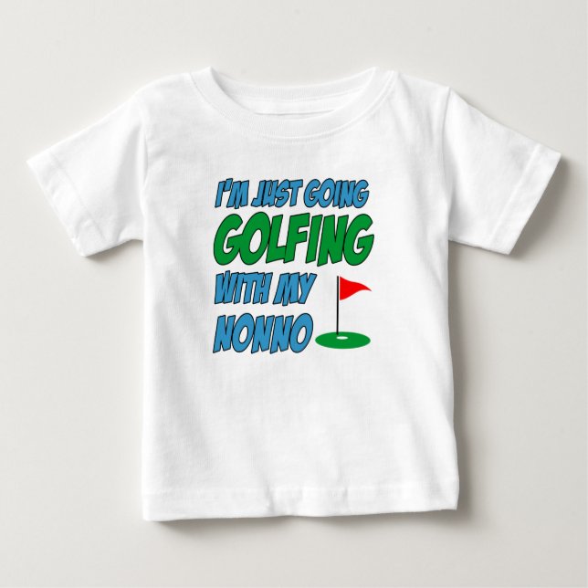 Golfing med icke-italienskt barnbarn t shirt (Framsida)