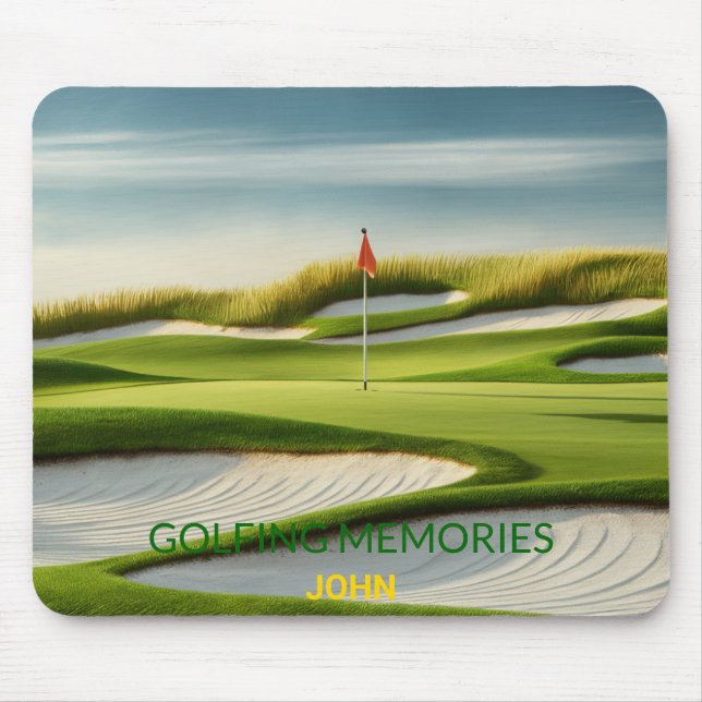 Golfing Memories Personlig Gift Musmatta (Framsidan)