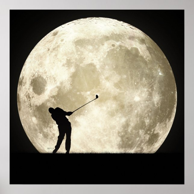 Golfing på natten poster (Framsidan)