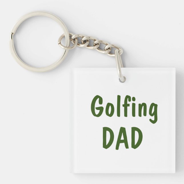 Golfing pappa text på vitt (Framsidan)