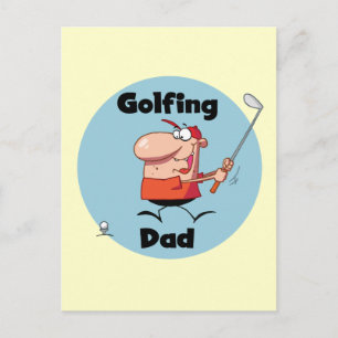 Golfing Pappa Tshirts och gåvor Vykort
