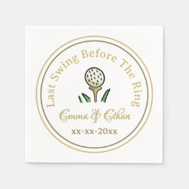 Golfing Party Helg White Guld före Bröllop Pappersservett