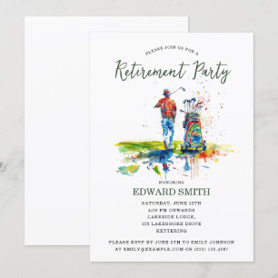 Golfing Pension Party-inbjudan Inbjudningar