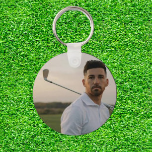 Golfing Photo Birthday Surprise för Pappa Nyckelring