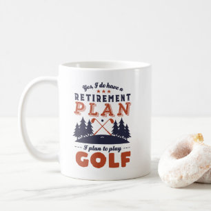 Golfing-plan för Pension från den finstilta Golf Kaffemugg