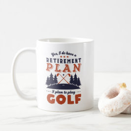Golfing-plan för Pension från den finstilta Golfin Kaffemugg