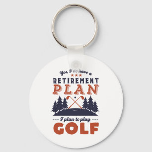 Golfing-plan för Pension från den finstilta Golfin Nyckelring
