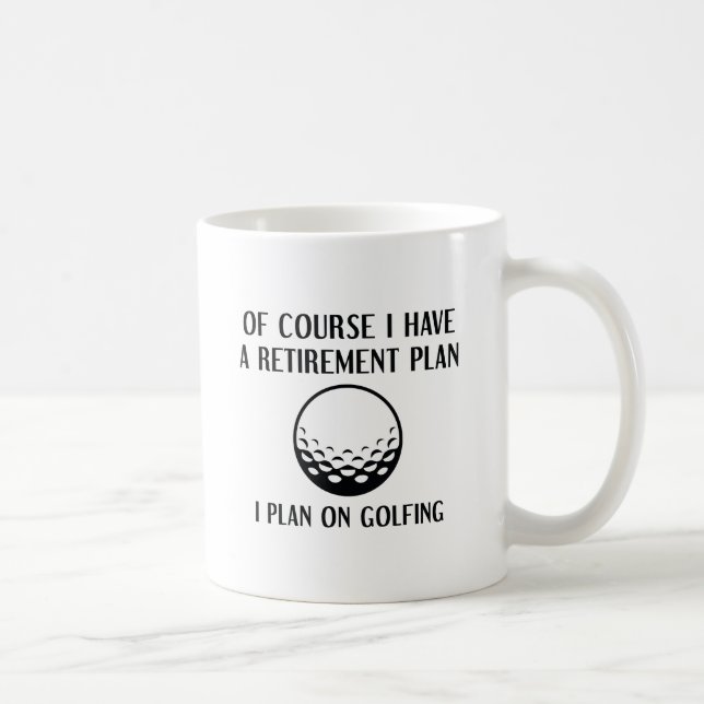 Golfing-plan för pension kaffemugg (Höger)