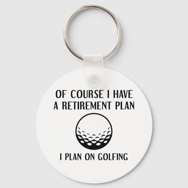 Golfing-plan för pension nyckelring (Framsida)