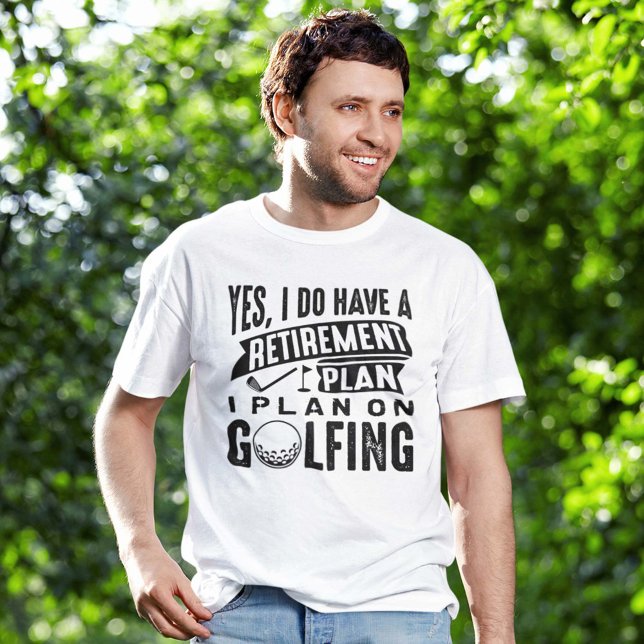 Golfing-plan för pension t shirt (Skapare uppladdad)