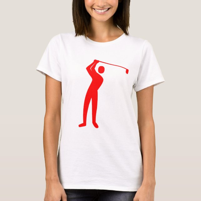 Golfing - Röd Tee Shirt (Framsida)