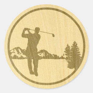 Golfing Runt Klistermärke