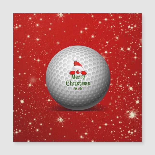 Golfing Santa, färgstark juldesign (Framsida)