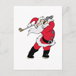 Golfing Santa Helg Vykort