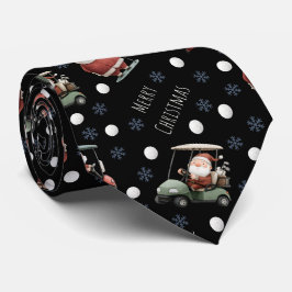 Golfing Santa on Black Slips