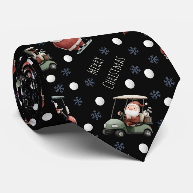 Golfing Santa on Black Slips (Rullad)