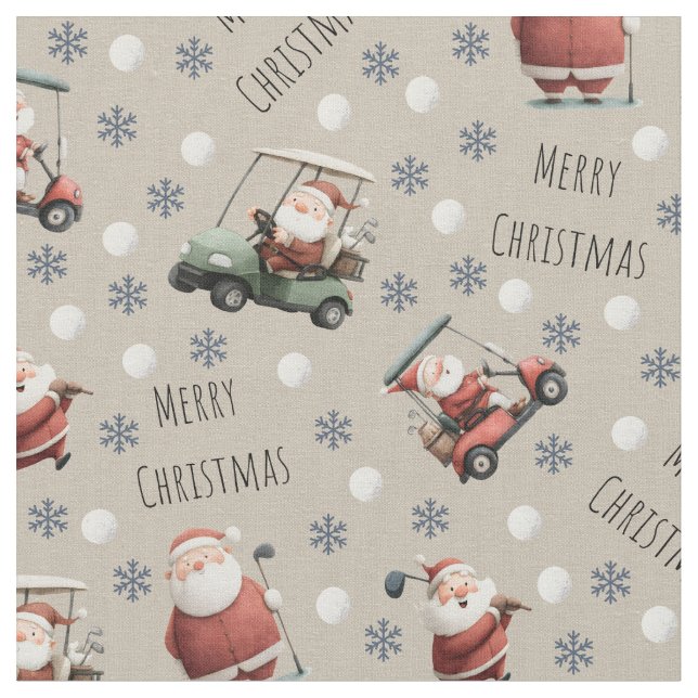 Golfing Santa på Vanilla Tyg (Närbild)