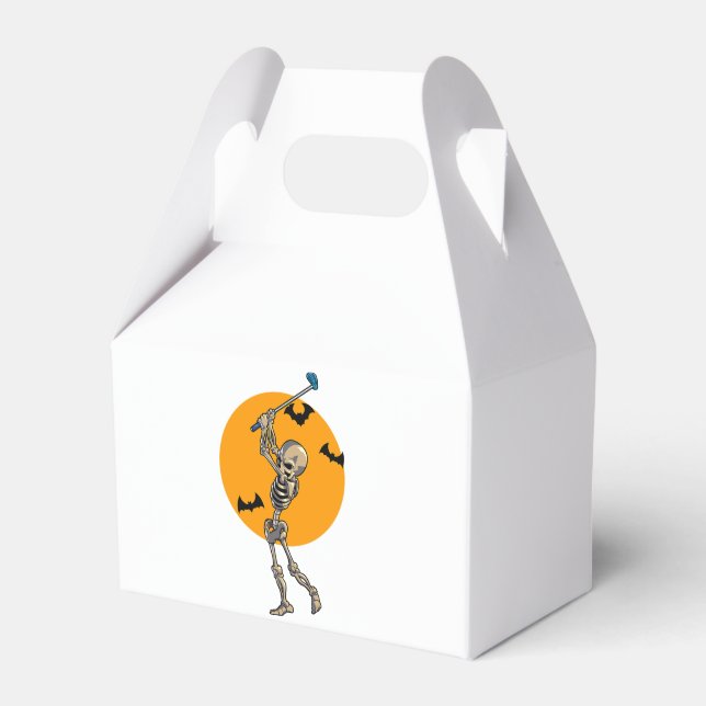 Golfing Skeleton Halloween Manar Golf Halloween Go Presentaskar (Framsidan Sidan)