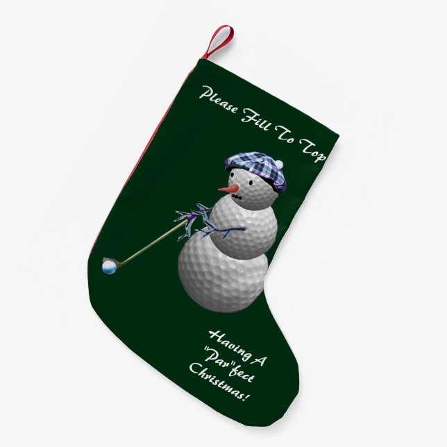 Golfing Snögubbe jul Liten Julstrumpa (Framsidan (Hängande))