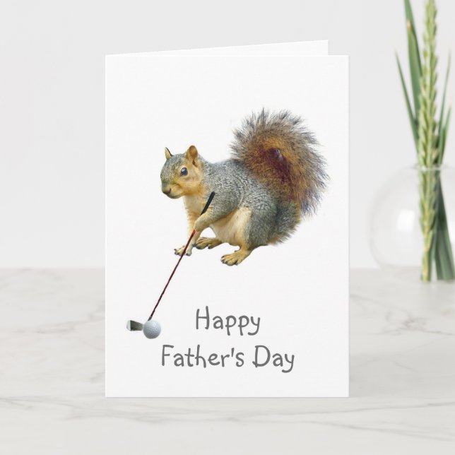 Golfing Squirrel Kort (Framsida)