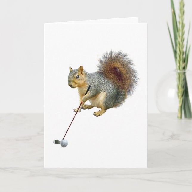 Golfing Squirrel Kort (Framsida)