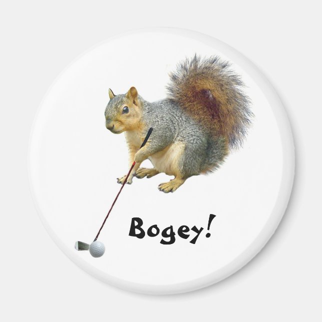 Golfing Squirrel Magnet (Framsidan)