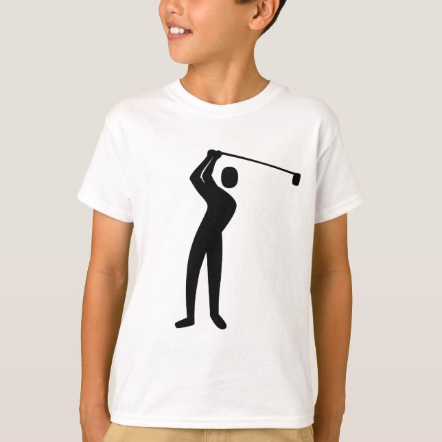 Golfing - svart tee shirt (Framsida)