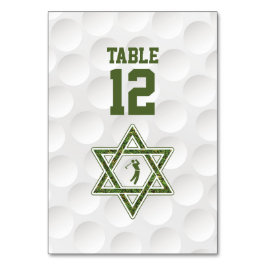 Golfing Theme Golf Pub Mitzvah Bordsnummer