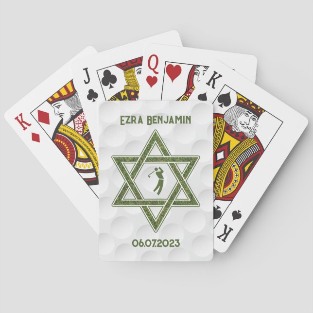 Golfing Theme Golf Pub Mitzvah Casinokort (Baksidan)