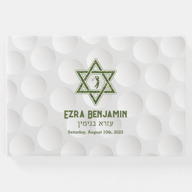 Golfing Theme Golf Pub Mitzvah Gästböcker (Framsida)