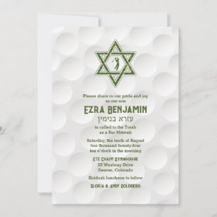 Golfing Theme Golf Pub Mitzvah-inbjudan Inbjudningar