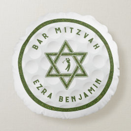 Golfing Theme Golf Pub Mitzvah Rund Kudde