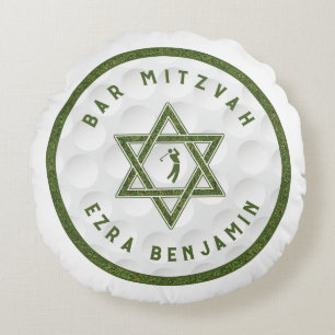 Golfing Theme Golf Pub Mitzvah Rund Kudde