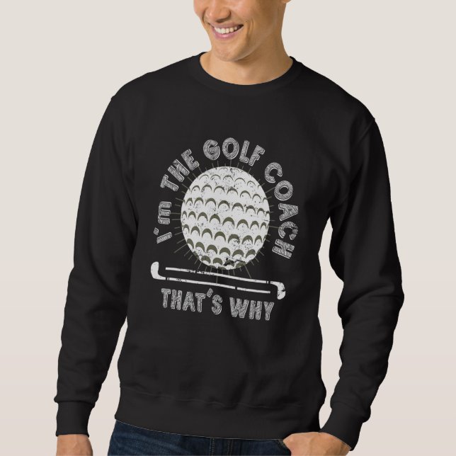 Golfing Trainer Golfer Coach Sports Golf Training Lång Ärmad Tröja (Framsida)