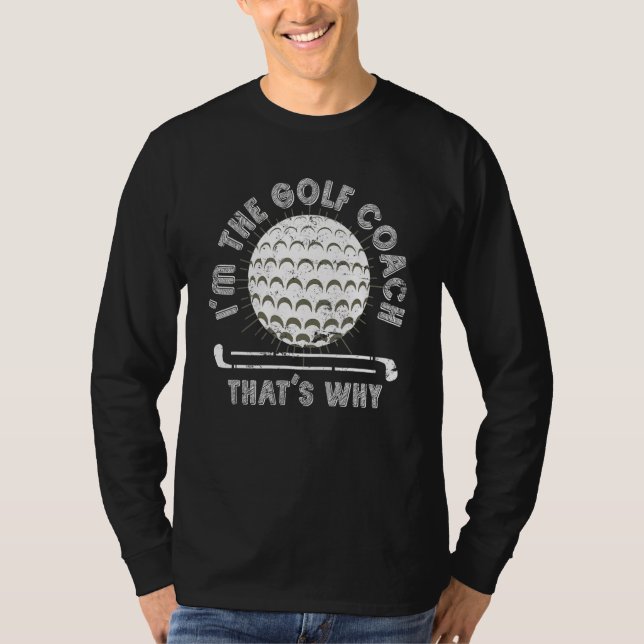 Golfing Trainer Golfer Coach Sports Golf Training T Shirt (Framsida)