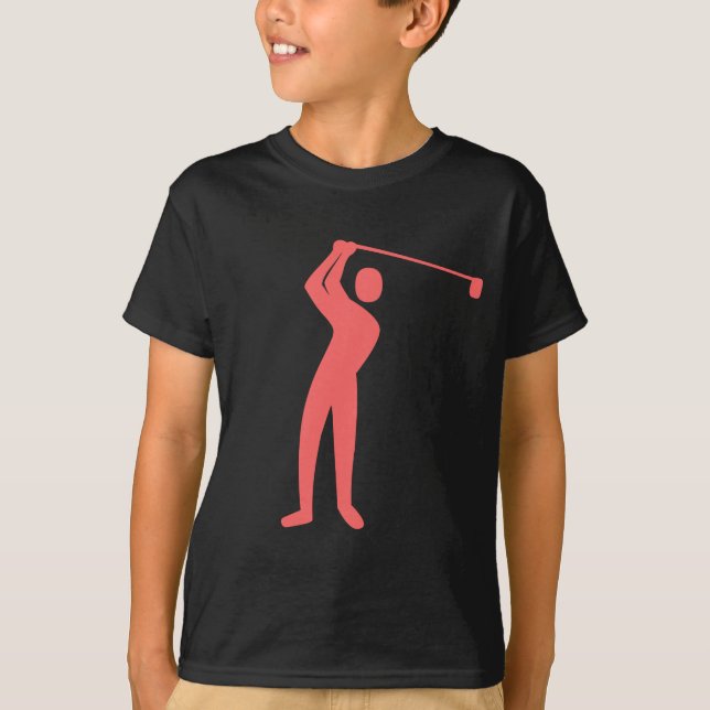 Golfing - Tropisk Rosa T Shirt (Framsida)