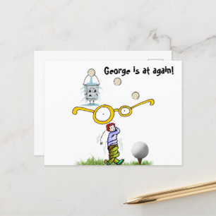 Golfing-vykort Vykort