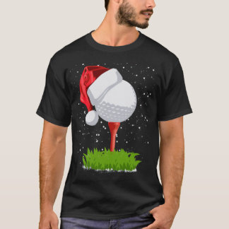 Golfingjultomten Hat Golf Boll-gåva till hob T Shirt