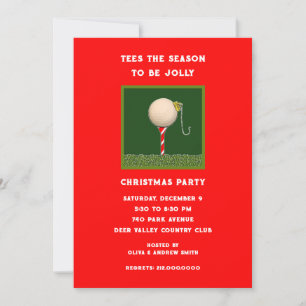 Golfinspirerad julfest inbjudningar