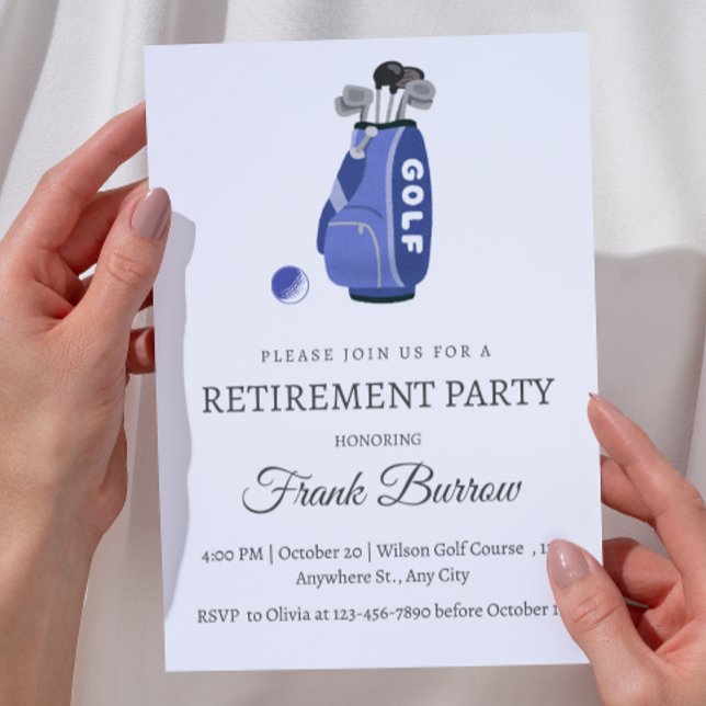 Golfinspirerad pensionering inbjudningar (Skapare uppladdad)