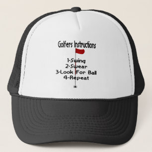 Golfinstruktioner Humor Keps