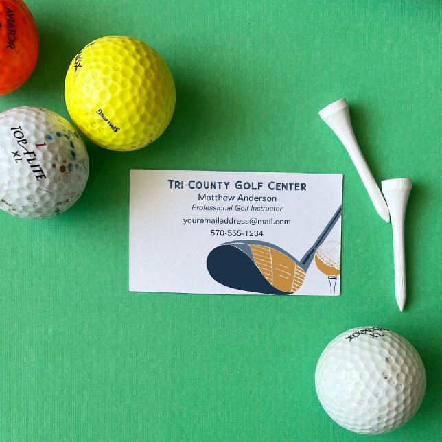 Golfinstruktör Golfande Pro Custom Visitkort (Skapare uppladdad)