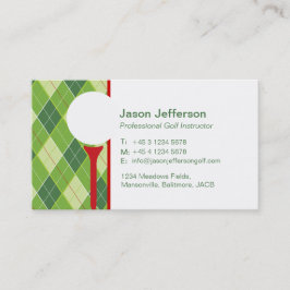 Golfinstruktörernas affärskort visitkort