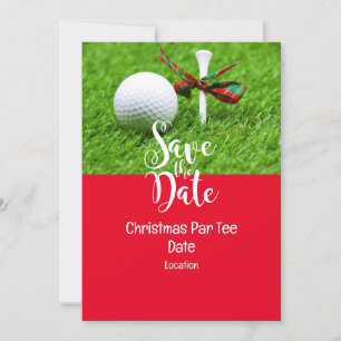 Golfjul boll med julband och garanti inbjudningar